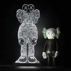 Оригинальный поддельные Kaws вдохновил Дисплей лампы Улица Сезам BFF ELMO 3D стерео свет настольные украшения фигурку модель игрушки G2204