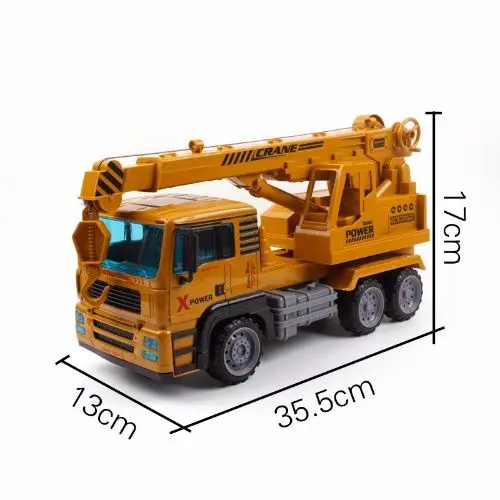 Сплав инженерный автомобиль негабаритный кран инерция моделирование кран ребенок крюк машина модель игрушка для мальчиков автомобиль - Цвет: Белый