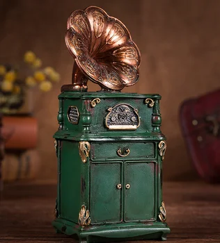 

Vintage Resin Classic Coins Money Box Desk Piggy Bank Adult Money Box Birthday Gift Piggy Bank Bedroom Home Decoration LFB654