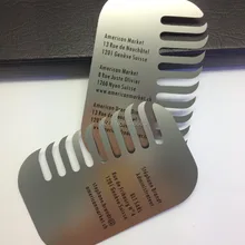 Высококачественная металлическая визитная карточка из нержавеющей стали с матовым лицевым покрытием 1 цвета