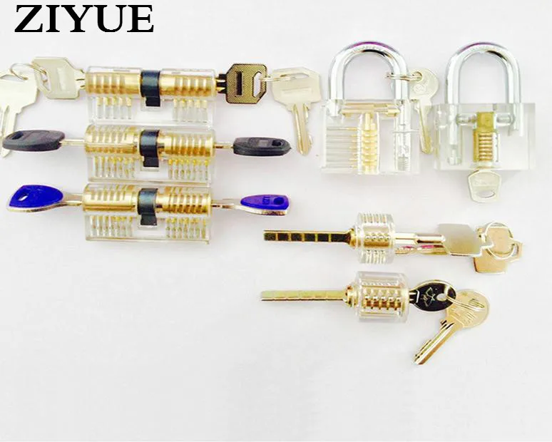 

Free Shipping Transparent Exercise Seven Piece Lock Locksmith Lock