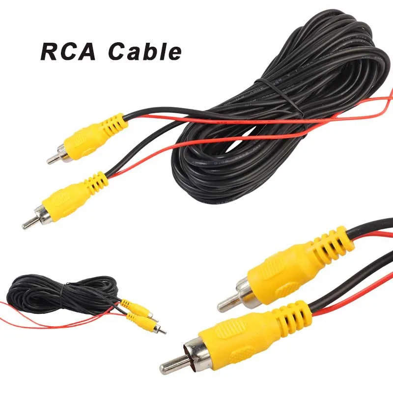 

6 Meters Car Rear View Camera RCA AV Color Video Male To Male Adapter Cable Parking Camera to Car DVR Camcoder GPS Tablet