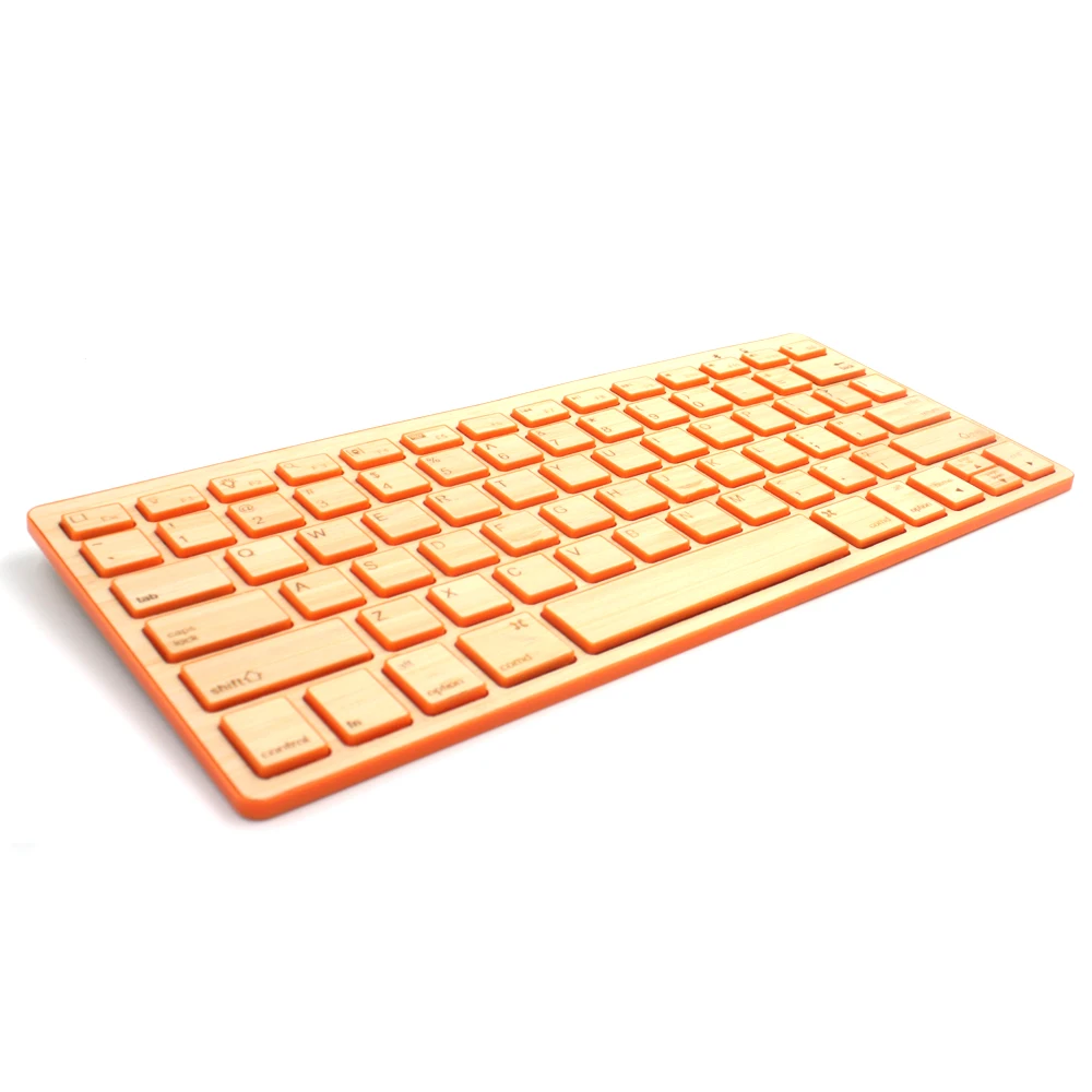 Techase Bluetooth клавиатура бамбука Беспроводной мини Teclado тонкий игровой Teclado сем деревянный Портативный Klavye для Xiaomi ноутбука