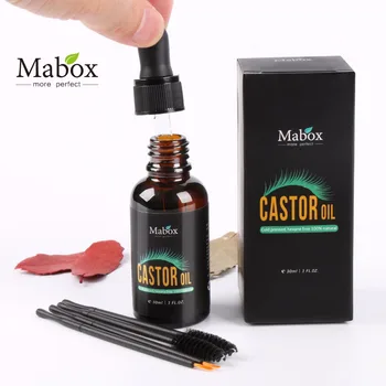 

Mabox 30 ML Hair Essential Oil Natural Castor Oil Eyelashes Eyebrow Growth Prevent Skin Aging Castor Organic Serum