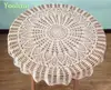 Luxury Cotton Crochet tablecloth Table cloth towel round lace white handmade tea coffee Table Cover home Christmas wedding decor ► Photo 1/5