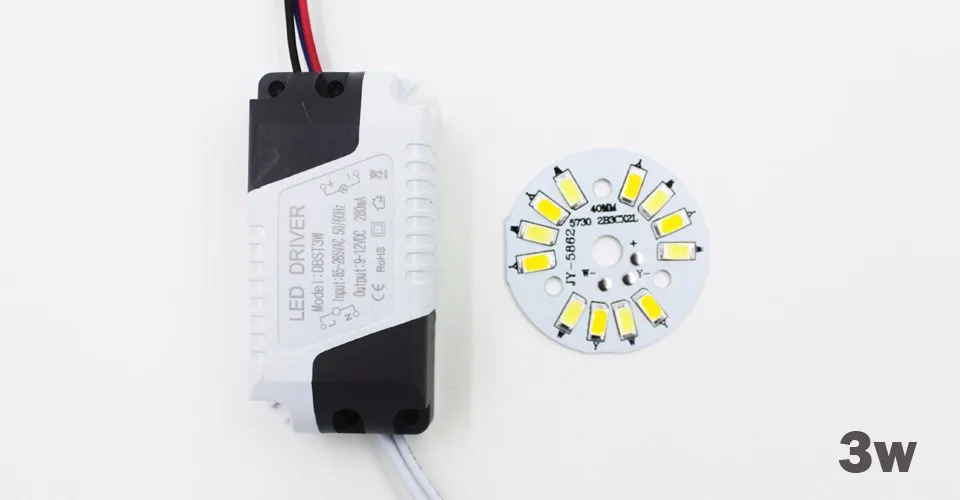 3 Вт-18 Вт SMD5730 теплый/холодный белый комбинированный цвет PCB+ Сегментированный светодиодный блок питания для потолочного светильника