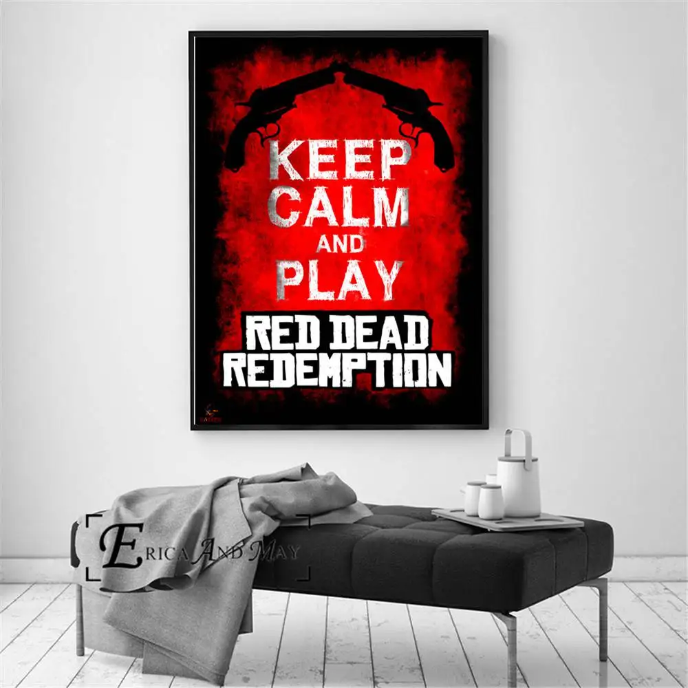 Red Dead Redemption 2 видео игры стены Искусство Холст Живопись Плакат для домашнего декора плакаты и принты без рамы декоративные картины - Цвет: 5