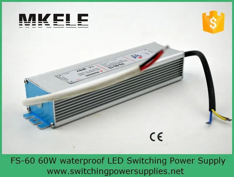 

LED constant voltage waterproof low ripple noise led driver 60w 24V FS-60-24 2.5A CE approved switching power supply