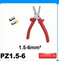 PZ 0.25-2.5 0.25-2.5mm 23-13AWG GERMANY STYLE SMALL CRIMPER PLIER electrical terminals crimping tools