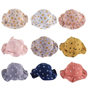 

Spring Baby Boys Girls Toddler Print Bucket Hats Caps Reversible Sun Headwear