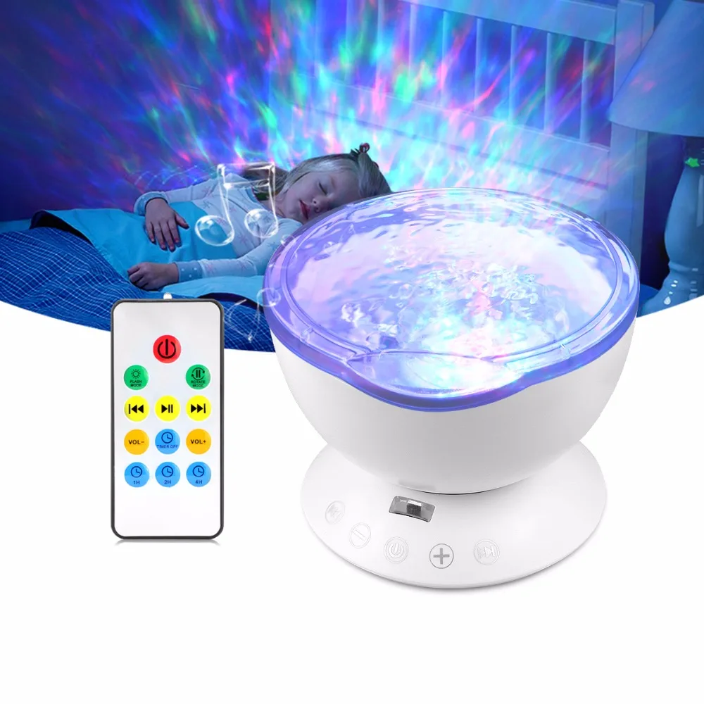

Fairy Ocean Wave Starry Sky Aurora Projector Novelty Holiday lights USB RGB Decoration lamp Night light For Bedroom Baby Gift