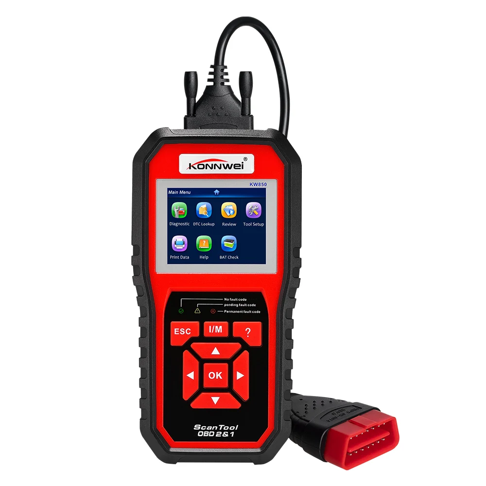 2019 Автомобильная сканер KONNWEI KW850 нескольких языков полный OBD2 Функция авто код