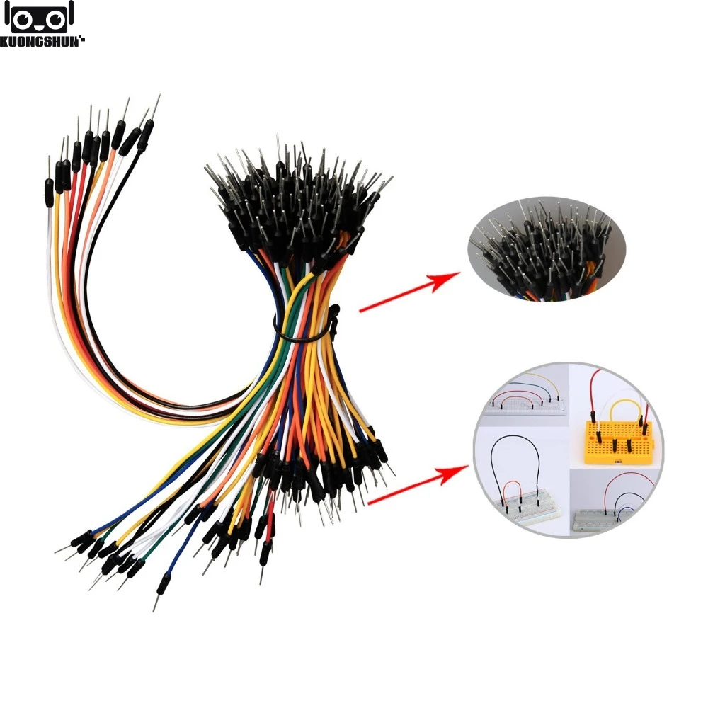 Электроника Забавный комплект модуль питания, перемычка провода, 830 макет стартовый комплект для Arduino - Цвет: 65pcs Jumper Wires