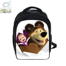 13 Pouces Masha Ours Sac À Dos Enfants Étudiant Sac Cartable Garçons Filles Russie Enfants Sac Livraison Gratuite B071