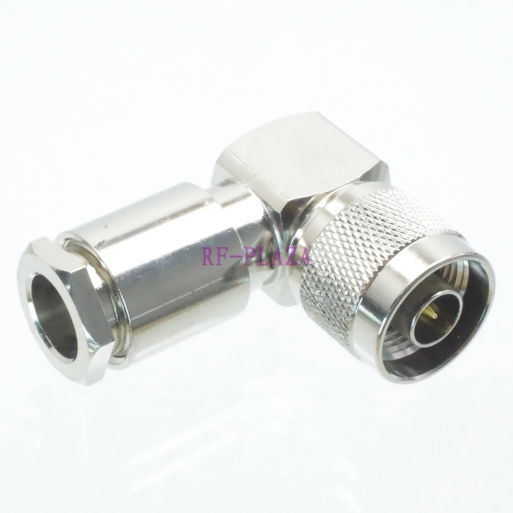 N Clamp Plug male Right Angle connector for LMR400 RG213 RG8 cable 