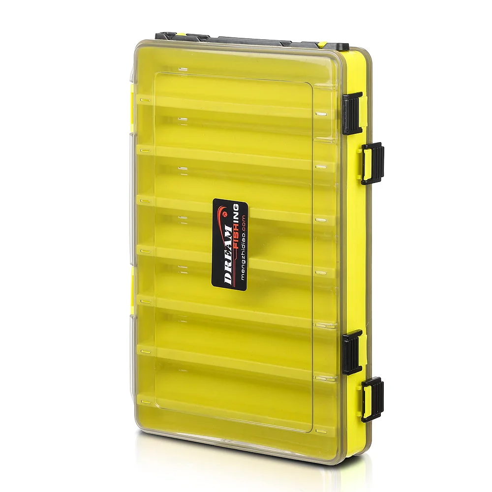 DONQL коробка для рыболовных снастей двухсторонняя коробка для ловли карпа приманка крючок блесна приманка Контейнер для снастей джиг Pesca аксессуары - Цвет: Yellow
