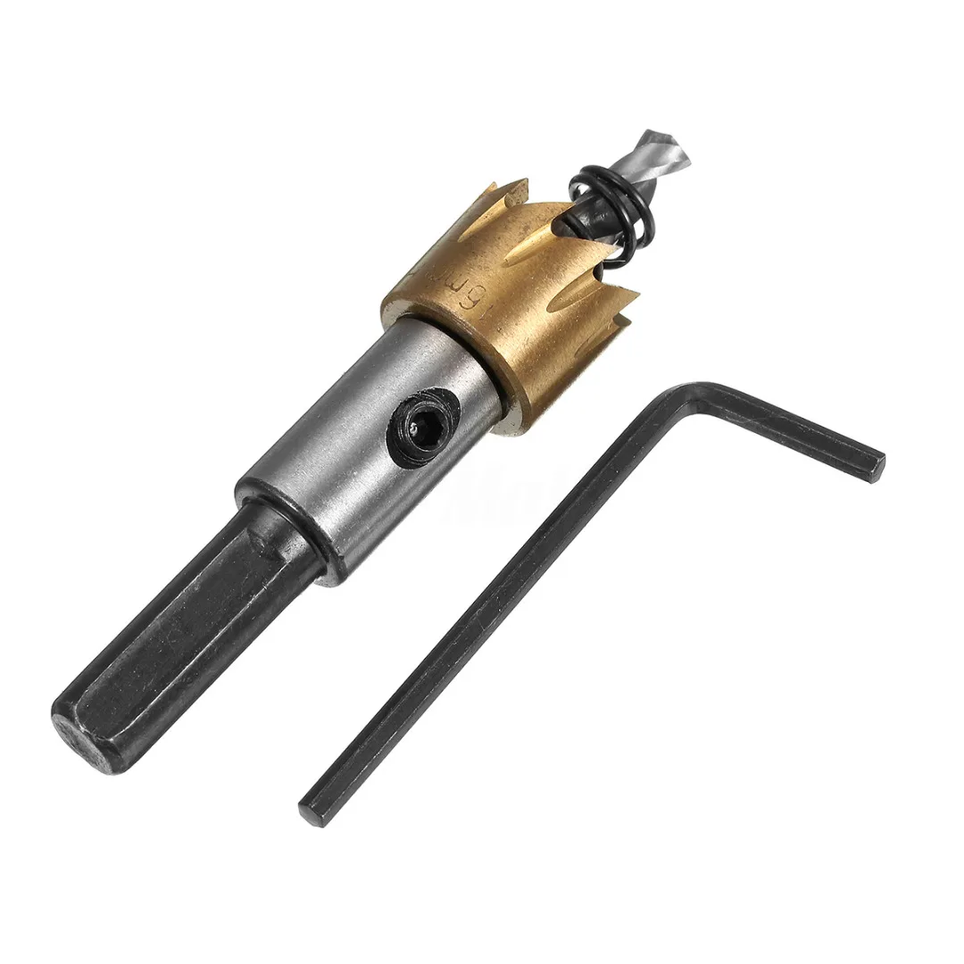 12/14/16/18mm HSS Steel Tipped Drill Bit Metal Wood Coated Hole Saw Cutter Tool