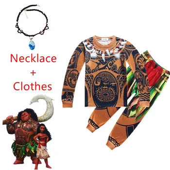 

Hot Moana Pajamas Maui Baby Clothes Vaiana Cosplay Winter Child Boutique Clothing Children Costume Toddler Boys SleepWear 3-10Y