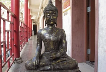 

USPS to USA S0912 27 Thailand Buddhism Temple Copper Bronze Sakyamuni Tathagata Buddha statue