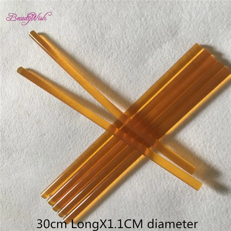 10Pcs Blonde Keratin Glue Stick Make Prebonded U Tip I Tip Fusion Hair