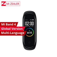 Глобальная версия Xiaomi Miband 4 умный Браслет сердечного ритма фитнес 3 цвета AMOLED экран Smartband фитнес