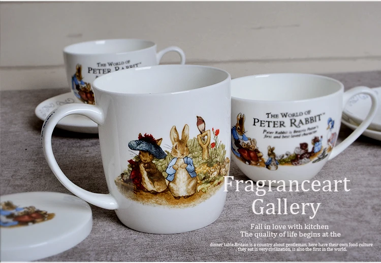 Британия Питер Кролик костяной фарфор кофе суп молоко кружка мультфильм большой чашка прекрасный чашка для завтрака