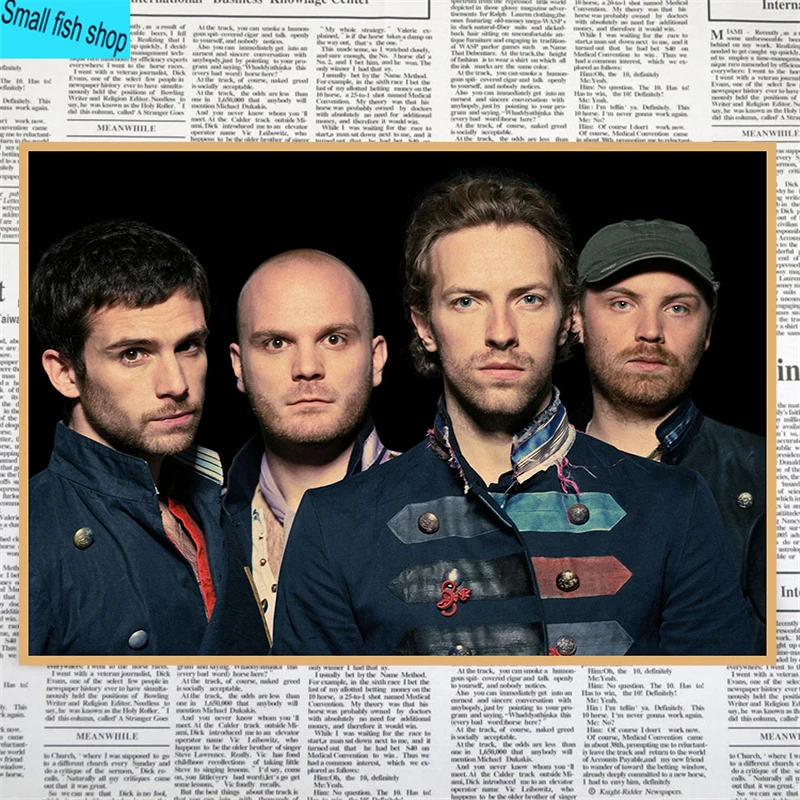 Coldplay украшения для домашнего интерьера крафт-кислотная рок-музыка плакат рисунок core наклейки на стену - Цвет: Серебристый