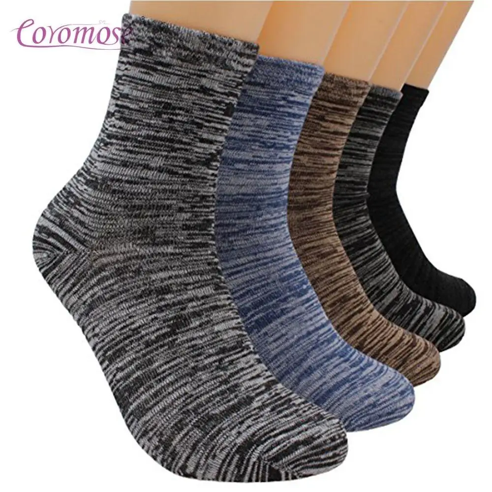 Coromose Man Winter Autumn Cotton Socks 5 Pairs/lot Antibacterial Deodorant Durable Comfortable Soft Leisure BreathableTF |