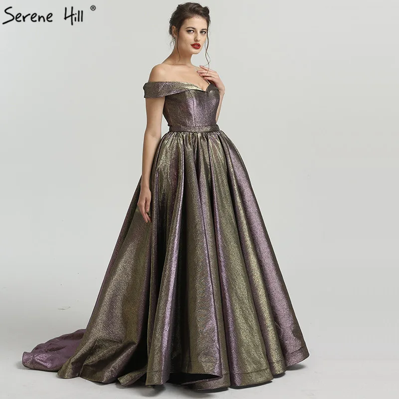 Одежда с длинным рукавом Роскошные блестящие вечерние платья с вышивкой, модное сексуальное вечернее платье Serene Hill LA6526