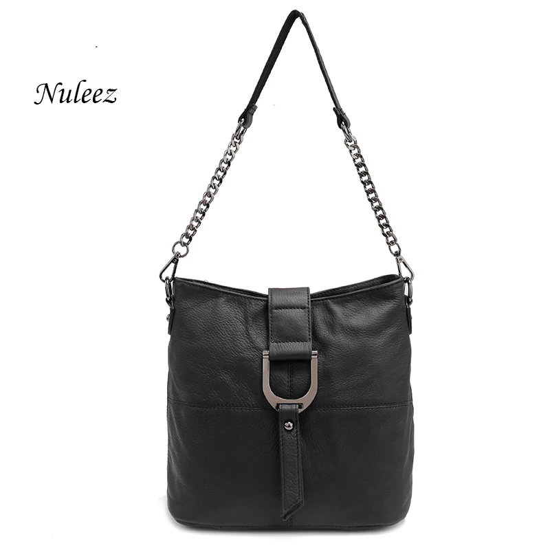 Black Leather Cross Shoulder Bag