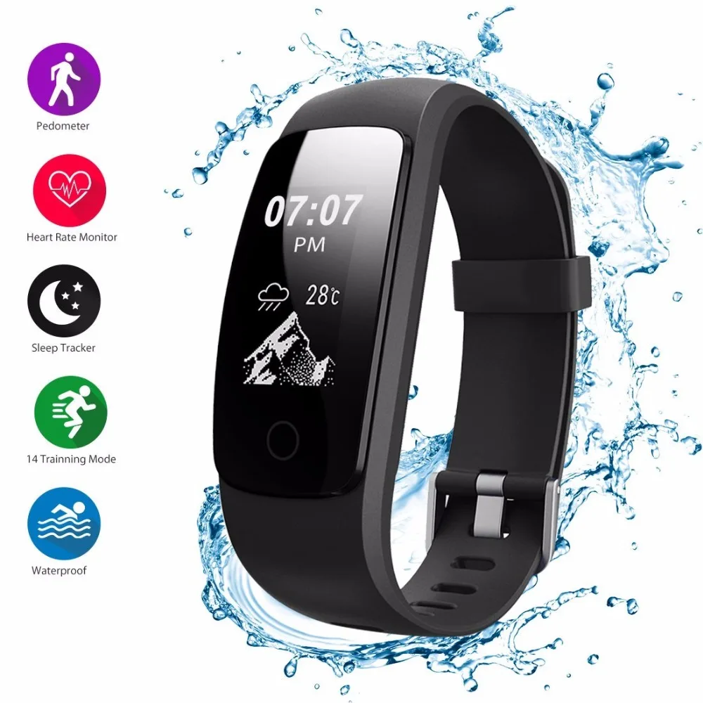 Top Luxury Bluetooth Wristband Fitness Tracker Smart Band Sports