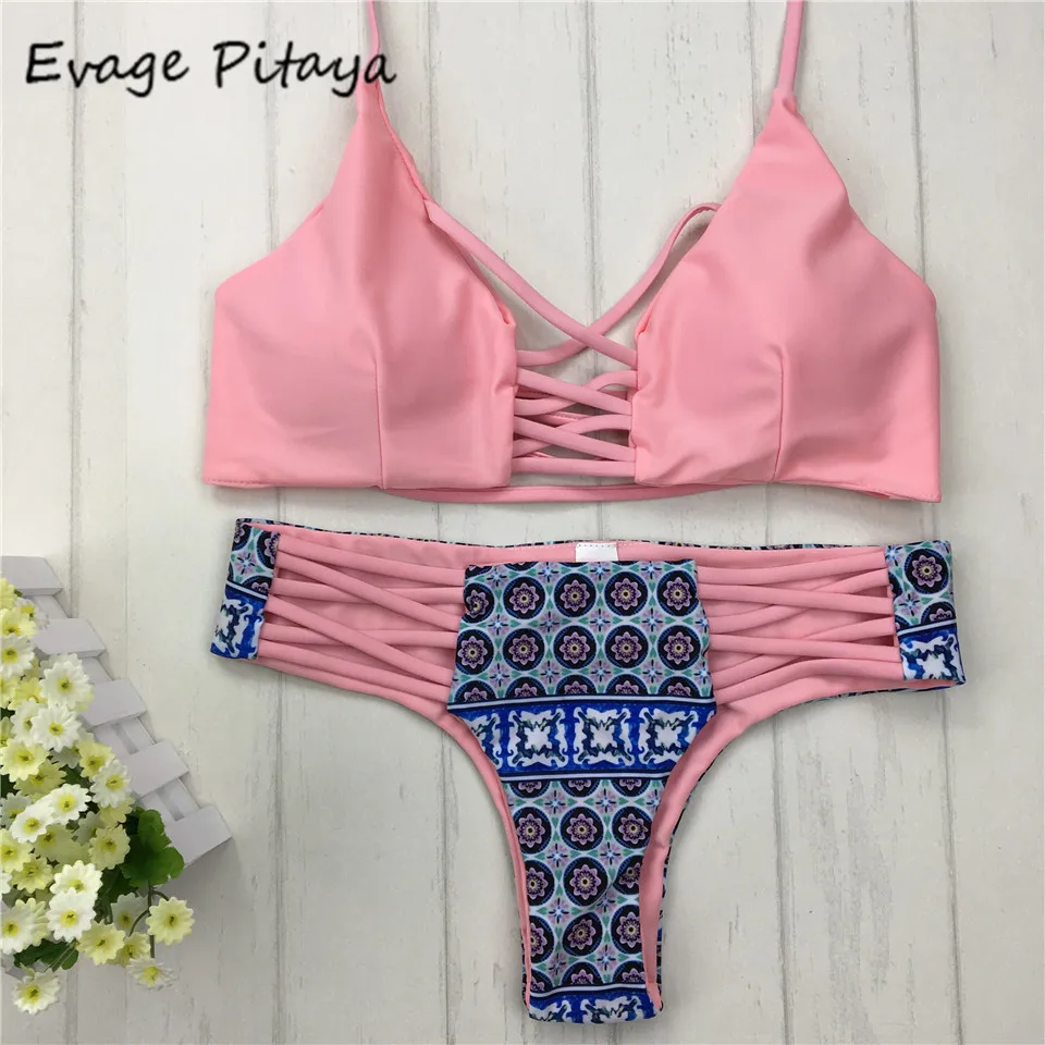 High Quality Cut out Sexy women bikinis swimwear women 2017 hollow out