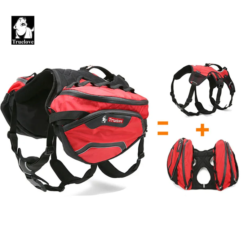 Pet Backpack Truelove Two Used Dog Backpack Harness Waterproof Outdoor Camping Training Hiking Multi-Day Backcountry Pet Backpack For Dogs pet backpack