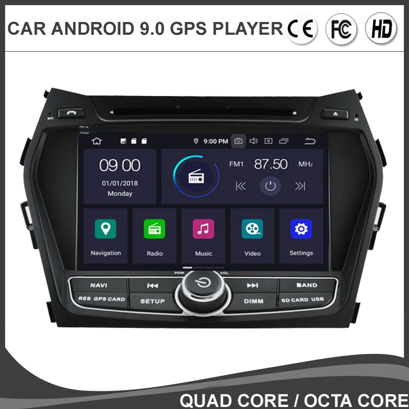 8'' IPS Android 9.0 Octa Core Car DVD GPS Player For HYUNDAI IX45 SANTA FE Multimedia Auto Radio Navigation 4+32G DAB+ 8'' IPS Android 9.0 Octa Core Car DVD GPS Player For HYUNDAI IX45 SANTA FE Multimedia Auto Radio Navigation 4+32G DAB+