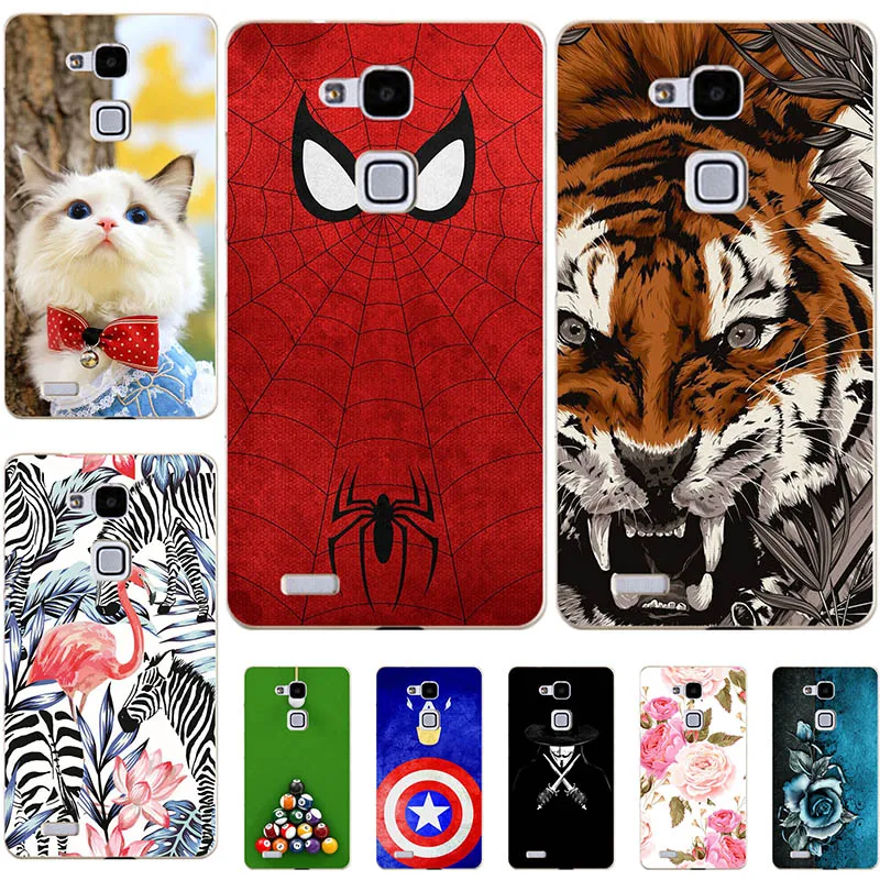 

Lovely Cartoon Phone Cases For Huawei Mate 7 Mate7 MT7-TL00 MT7-TL10 MT7-L09 Case Animal Cat Pattern Coque Protective Fundas