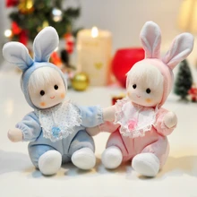 Rabbit baby bobble head doll music box new year Christmas wedding and birthday gift for child male girl free shipping