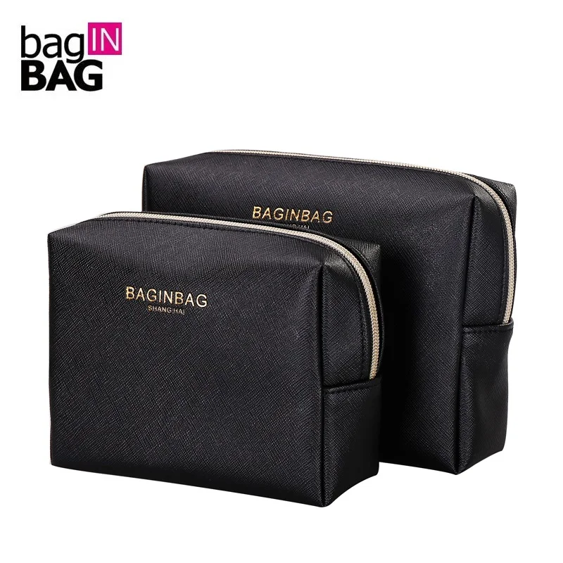 Fashion Small Cosmetic Bags Set Waterproof Makeup Bags Set Touch up Kit Mini Makeup Pouch (Black ...