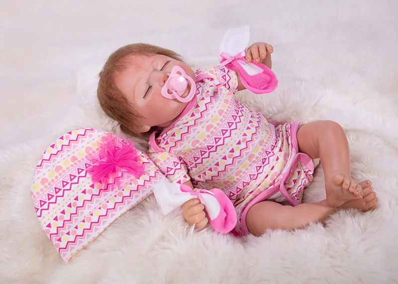 Новое поступление 20 22 дюймов 50 55 см Bebe Baby Reborn Doll Мягкая силиконовая игрушка для