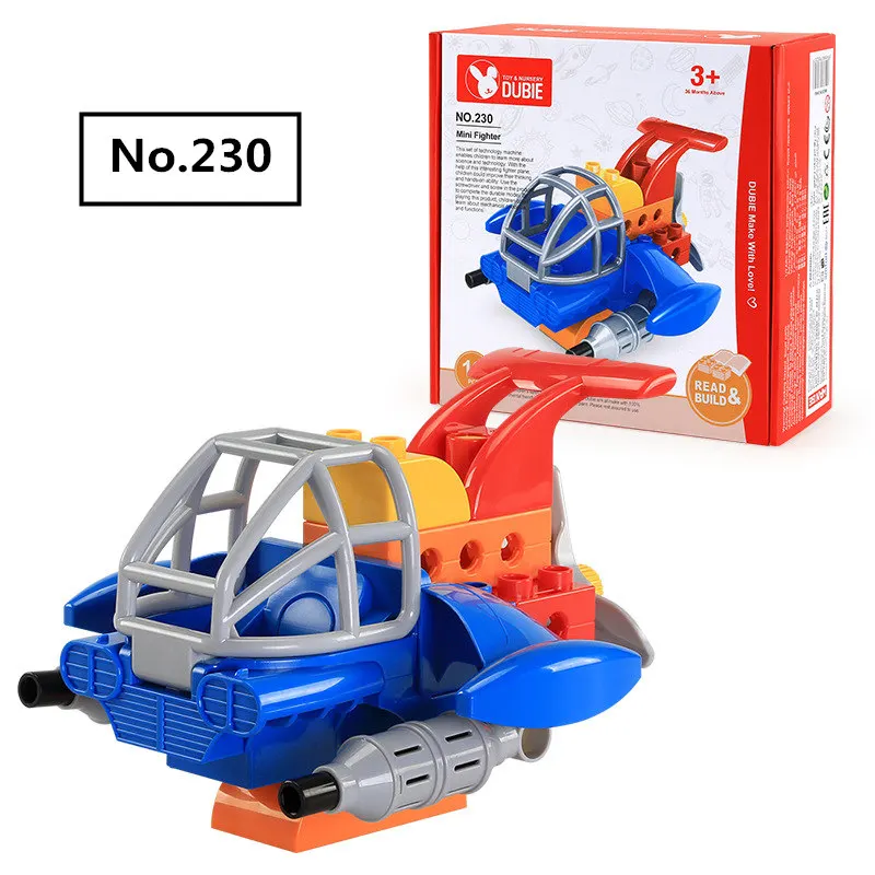 

12pcs Large Particle Diy Building Blocks Technic Fighter Educational MOC Model Compatible with Duploed Toys for Children gift