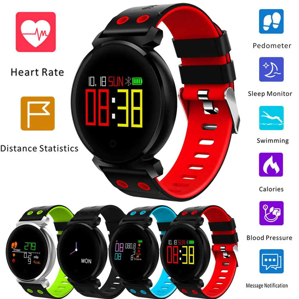 

K2 Color Screen Heart Rate Blood Pressure Sport IP68 Smartwatch For IOS Android Electronic clock Relogio Masculino wach