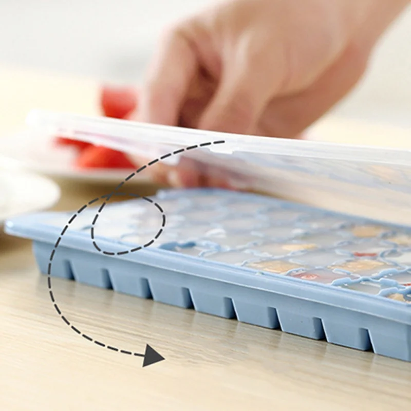24 Сетки производитель кубиков льда Форма для льда с крышкой дома DIY квадратной формы льда производитель Фруктового мороженого высокое качество