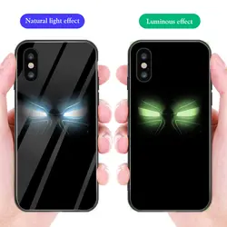 Ciciber чехол для телефона iphone XS Max XR X Funda для iphone 7 6 8 6 S Plus Marvel Железный человек Человек-паук Дэдпул светящийся стеклянный чехол