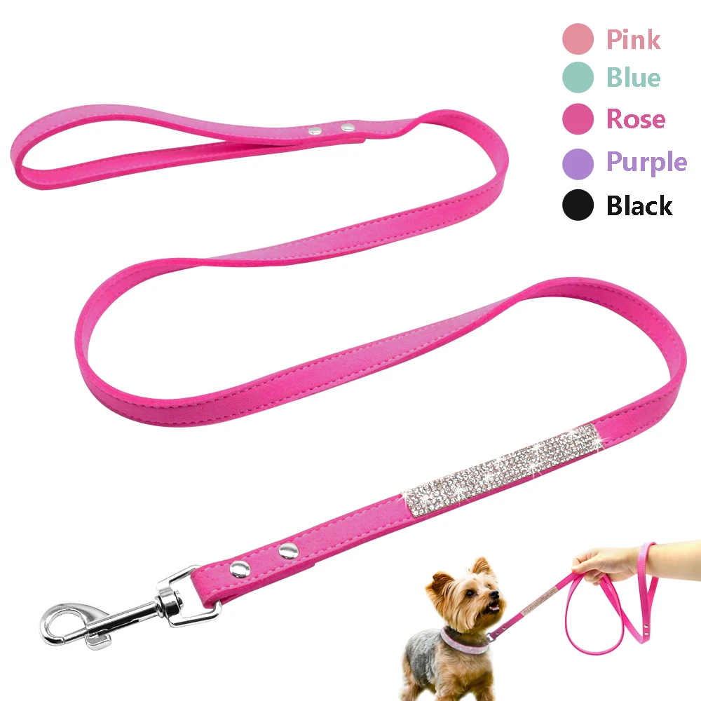 Title 5, Fashion Rhinestone Dog Leash Pet Bling Shiny Ca...