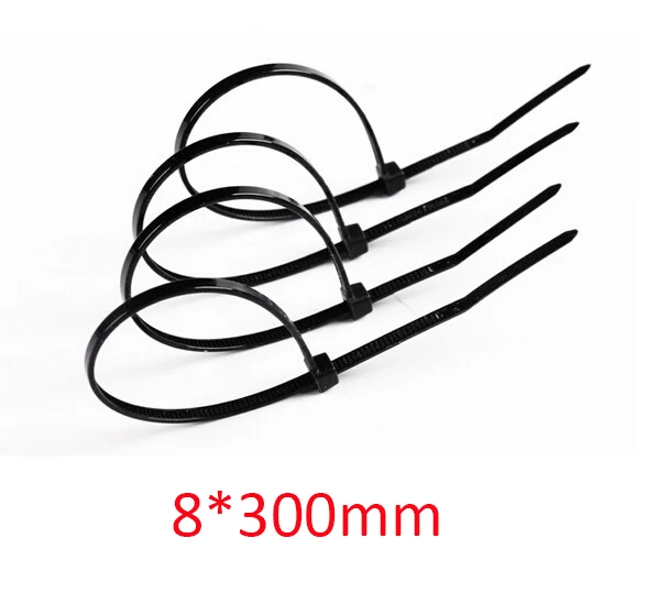 

free shipping,250 PCS 300mm x 8mm Nylon Cable Ties