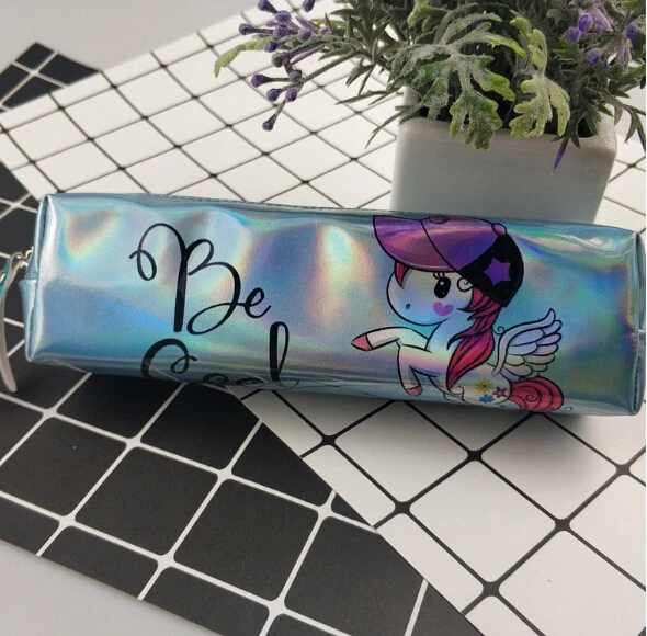 

Student Kawaii Laser Pencil Pen Case Cosmetic Makeup Bag Zipper Pouch Bags