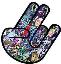 R404 NEW Car Styling 3D Car Helmet Stickers Decals Emblem Symbol Creative personalized Stickers Graffiti palm
