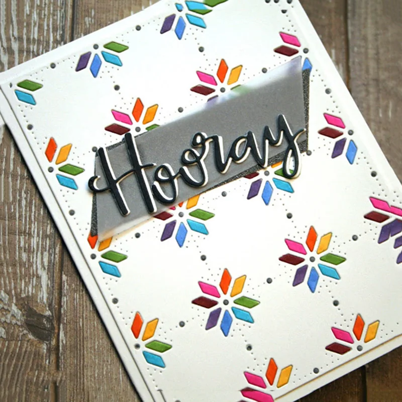 

JC Metal Cutting Dies for Scrapbooking 2019 Hooray Letters Stencil Craft Cut Die Embossing Folder Cards Maker Photo Template