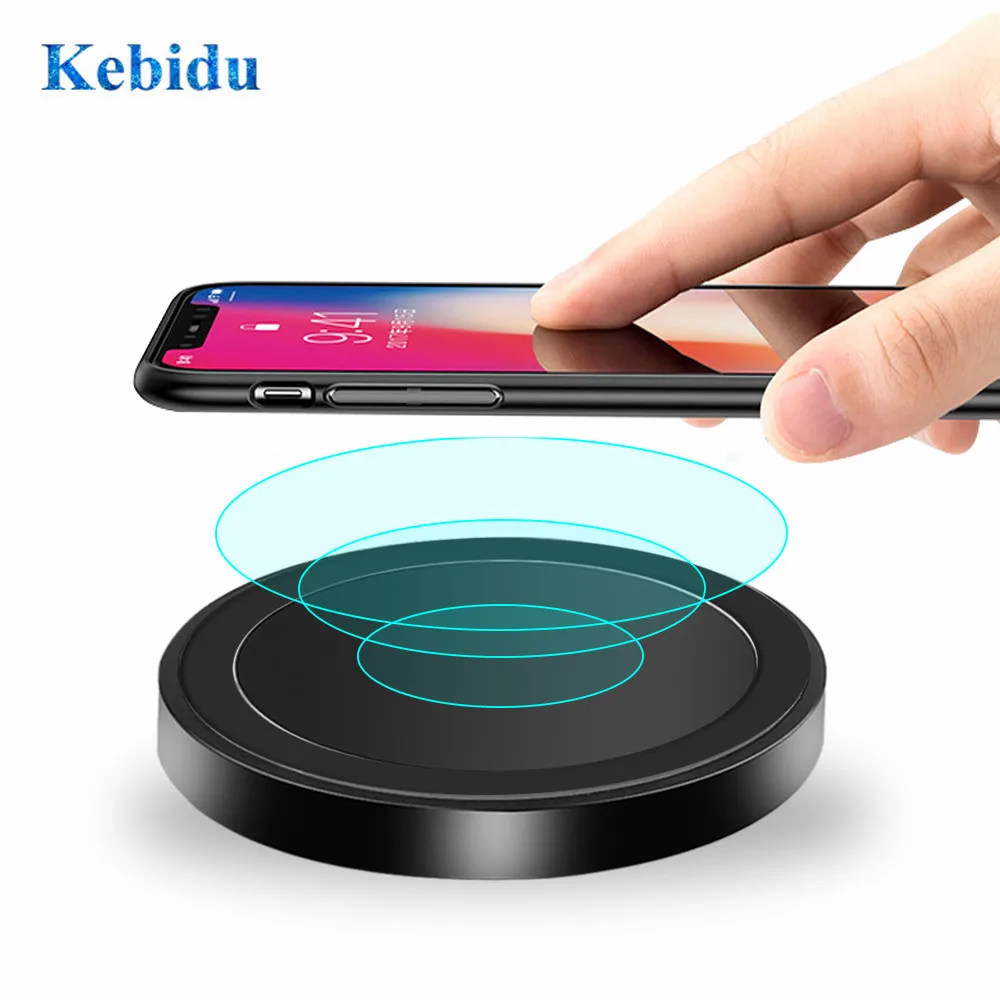 

KEBIDU Wireless Fast Charging Charger 5W Qi Wireless Charger for iPhone X Xs MAX XR 8 plus For Samsung S9 Round Charger Pad