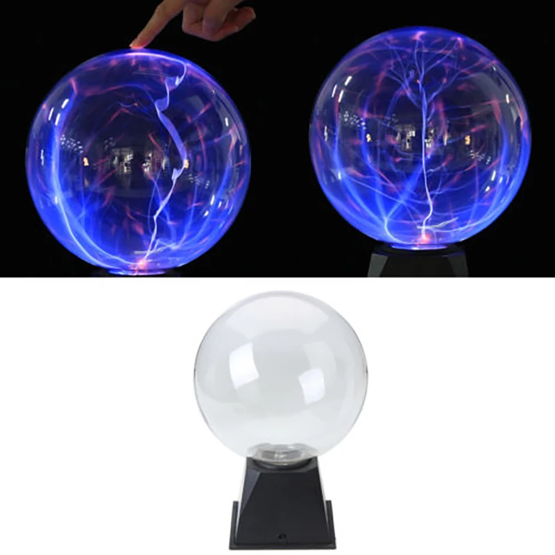 Novelty Glass Magic Plasma Ball Lights 6 8 inch Creative Plasma Lamp Electrostatic ion Crystal Ball Light Table Night Lamp