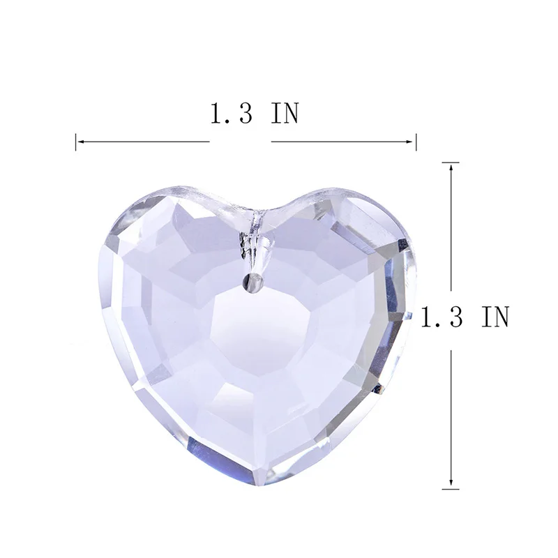 H& D 5 шт. прозрачный кристалл в форме сердца Люстра призмы кулон Suncatcher Висячие капли дома Свадебные украшения, аксессуары